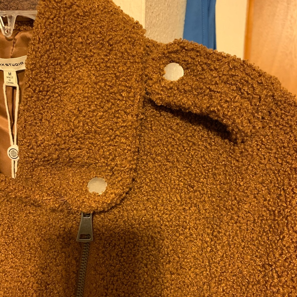 Max Studio cognac colored jacket.